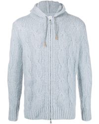 Eleventy - Cable-knit Zip-up Jumper - Lyst