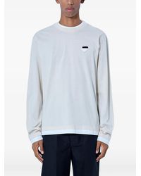 Prada - Long-Sleeved Cotton T-Shirt - Lyst