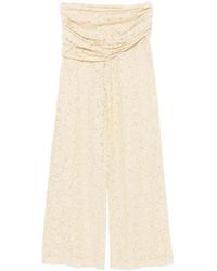 De La Vali - Rocio Floral-Lace Trousers - Lyst