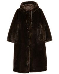 ERMANNO FIRENZE - Manteau En Fourrure Artificielle À Capuche - Lyst