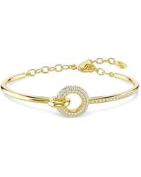 Swarovski - Dextera Crystal-Embellished Interlocking-Ring Bracelet - Lyst