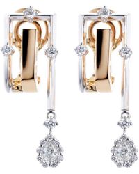 YEPREM - 18kt Rose Gold Electrified Diamond Earrings - Lyst