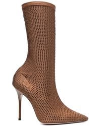 Gedebe - Pointy Stiefeletten Mit Kristallen - Lyst