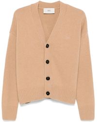 Ami Paris - Ami De Coeur-Embroidered Cardigan - Lyst