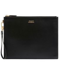Gucci Clutch mit -Logo - Schwarz