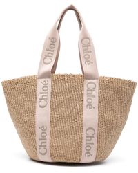 Chloé - Chloã Neutrals Tote Bags - Lyst