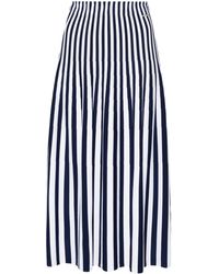 Liu Jo - Striped Knitted Midi Skirt - Lyst