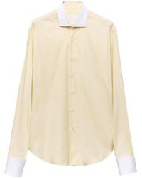 Prada - Two-Tone Cotton Shirt - Lyst