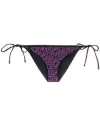 Versace - Logo-print Tie-fastening Bikini Bottoms - Lyst