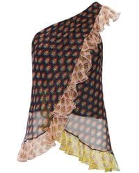 Etro - Blouse Asymétrique À Fleurs - Lyst