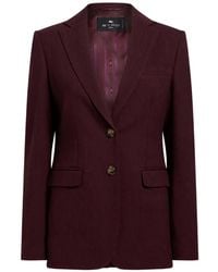 Etro - Single-Breasted Wool Jacquard Jacket With Medallion Motif - Lyst