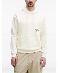 KARL LAGERFELD - Graphic-Print Logo-Embroidered Hoodie - Lyst