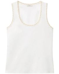Lafayette 148 New York - Crochet-Trim Scoop-Neck Tank Top - Lyst