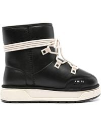 Amiri - Malibu Hi Leather Ankle Boots - Lyst
