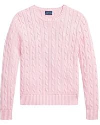 Polo Ralph Lauren - Cable-Knit Cotton Sweater - Lyst