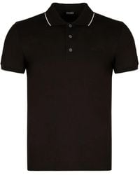 ZEGNA - Ribbed-collar polo shirt - Lyst