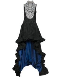 Dunesi - Carmen Crystal-Embellished Ruffled Gown - Lyst