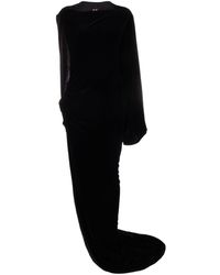 Rick Owens - Gathered Asymmetric Velvet Gown - Lyst