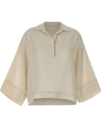 Eleventy - Polo Con Scollo A V - Lyst