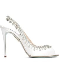Aquazzura - 105Mm Temptation Crystal-Embellished Slingback Sandals - Lyst