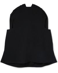 Jil Sander - Cape-sleeve Wool Mini Dress - Lyst