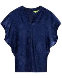 Shanghai Tang - Tang Jacquard Batwing-Sleeve Top - Lyst