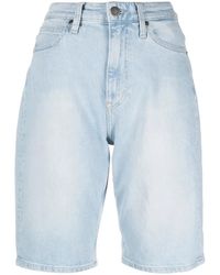 Calvin Klein - Short En Jean À Patch Logo - Lyst