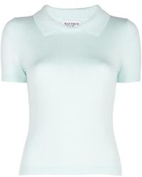 Matthew Bruch - Collared Knit T-Shirt - Lyst