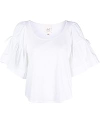 Cinq À Sept Jae Flounce-sleeve T-shirt - White