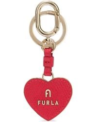 Furla - Camelia Heart Logo Keyring - Lyst