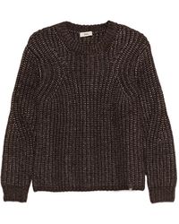 Herno - Ribgebreide Trui Met Metallic-Effect - Lyst