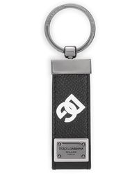 Dolce & Gabbana - Porte-clés en cuir à logo imprimé - Lyst