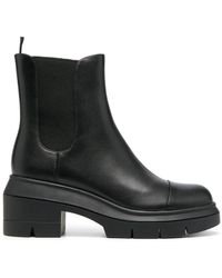 stuart weitzman women's norah block heel platform chelsea boots