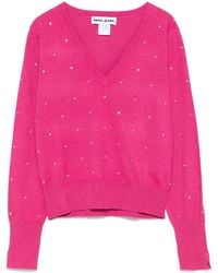 DKNY - Maglione Scollo A V Con Borchie - Lyst