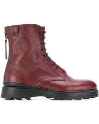 Woolrich Bottines lacées à zip arrière - Rouge