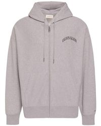 Calvin Klein - Sudadera Varsity Con Capucha Y Cremallera - Lyst