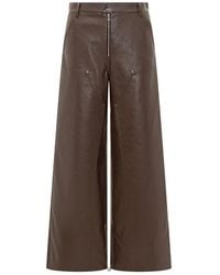 MSGM - Leather Trousers - Lyst