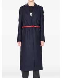 Kolor - Pinstripe Beaded-Collar Single-Breasted Coat - Lyst