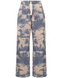 Laneus - Tie-Dye Elasticated-Waistband Trousers - Lyst
