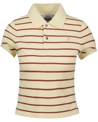 Rabanne - Polo a rayas con manga corta - Lyst