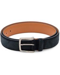 Tod's - Suede Logo-Engraved Belt - Lyst