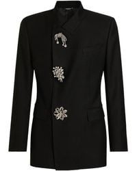 Dolce & Gabbana - Double-Breasted Jacket Inwool Gabardine - Lyst