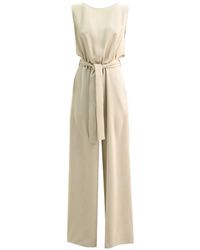 P.A.R.O.S.H. - Belt-Detail Sleeveless Jumpsuit - Lyst