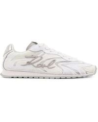 KARL LAGERFELD - Venus Embroidered Low-Top Sneakers - Lyst