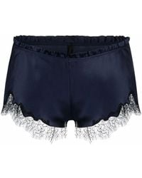 Carine Gilson - Lace-Trimmed Silk-Satin Pyjama Shorts - Lyst