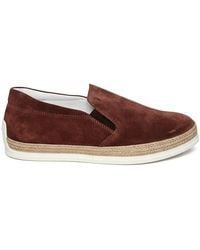 Tod's - Leather Slip-On Loafers - Lyst