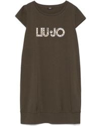 Liu Jo - Vestido corto con detalle del logo - Lyst