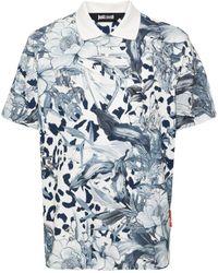 Just Cavalli - Floral-print Cotton Polo Shirt - Lyst