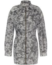 Moschino - Floral Denim Dress - Lyst