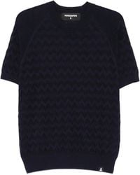 Patrizia Pepe - Chevron-Pattern Short-Sleeve T-Shirt - Lyst